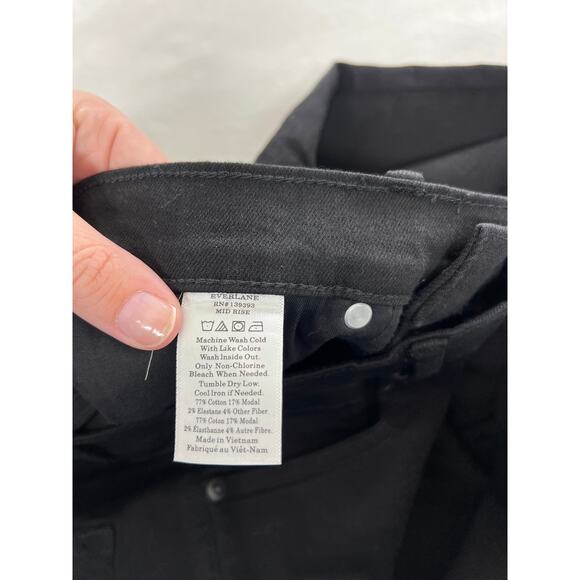 New Everlane The Mid-Rise Authentic Stretch Skinny Leg Jean Black Wash 28 - Picture 7 of 9